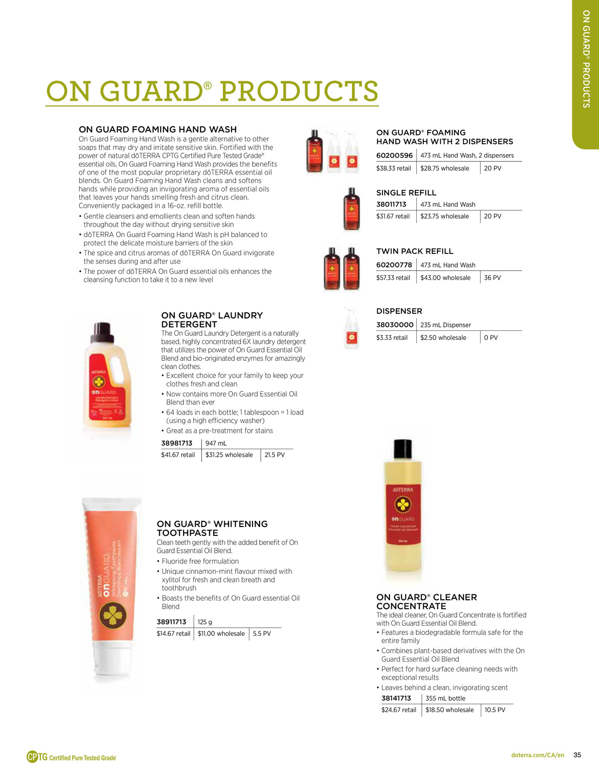 doterra product guide page 35